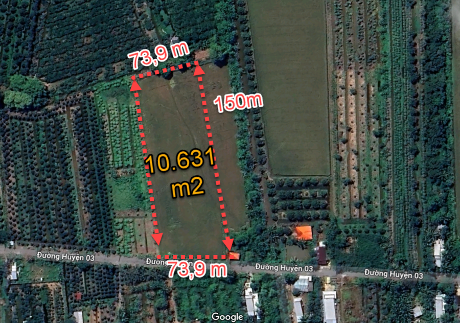 Bán 10 công đất mặt tiền lộ Vàm Bi - Phong Điền - Cần Thơ